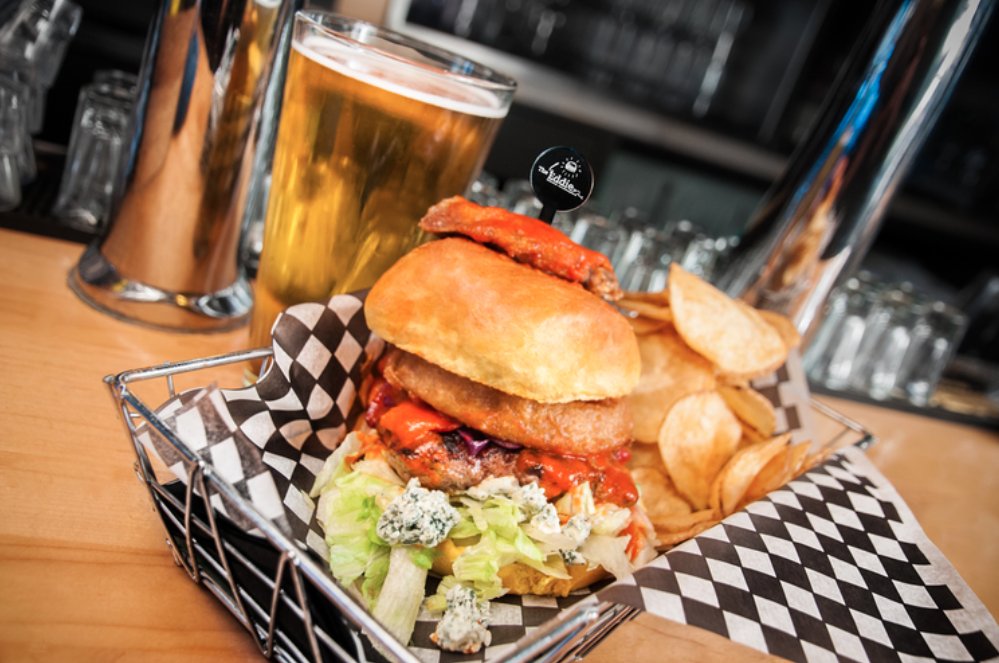 Choose one of <a href="/EddieBurgerBar/">Eddie Burger + Bar</a>'s Alberta Angus, Elk, Bison, Chicken, or Vegetarian Patties - bit.ly/1VBU7aP