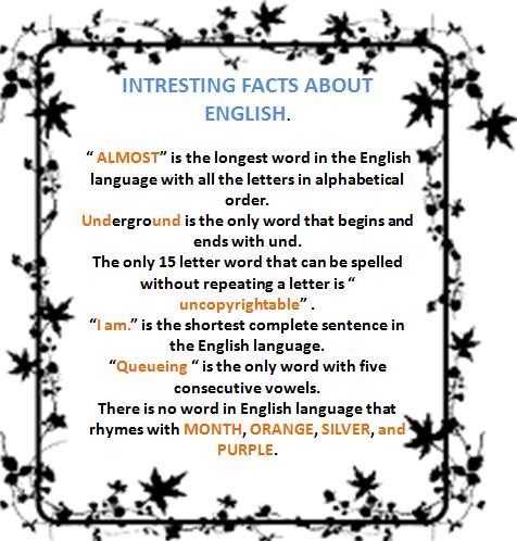 FACTS ABOUT #English