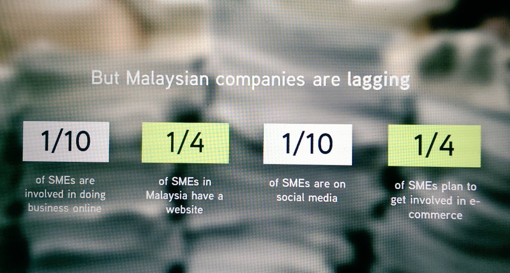Malaysian SME lagging in using tech: only 1/10 do business online; 1/4 hv website;1/10 use social media #MaxisNWOW