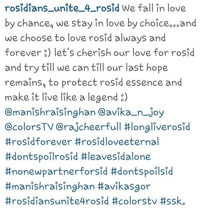 rosidian_rosid's tweet photo. @manishmischief @avika_n_joy @ColorsTV rosidian's love for rosid will stay forever...#dontspoilsid #leavesidalone https://t.co/bB93sIDwXa