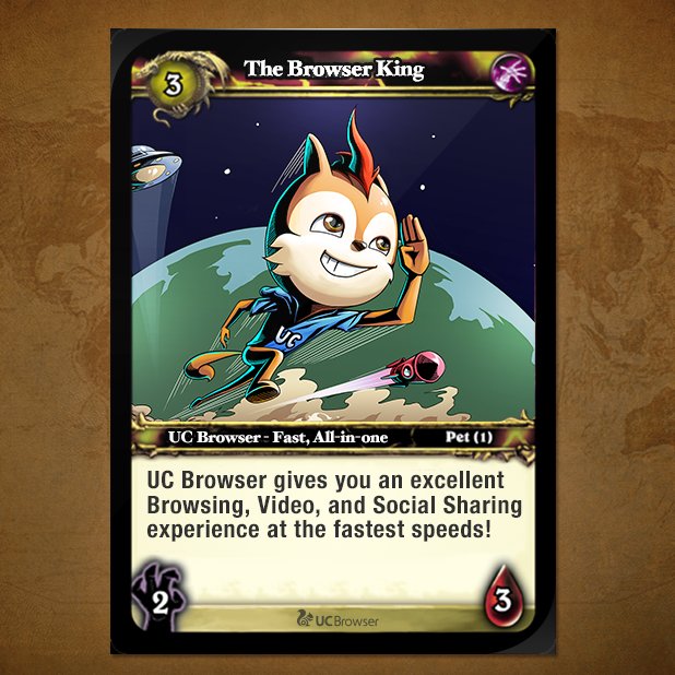 UCBrowser's tweet photo. Do you like World of Warcraft Trading Cards? If there is one card about UC Browser, what would it be like? https://t.co/CSeipOHj9k