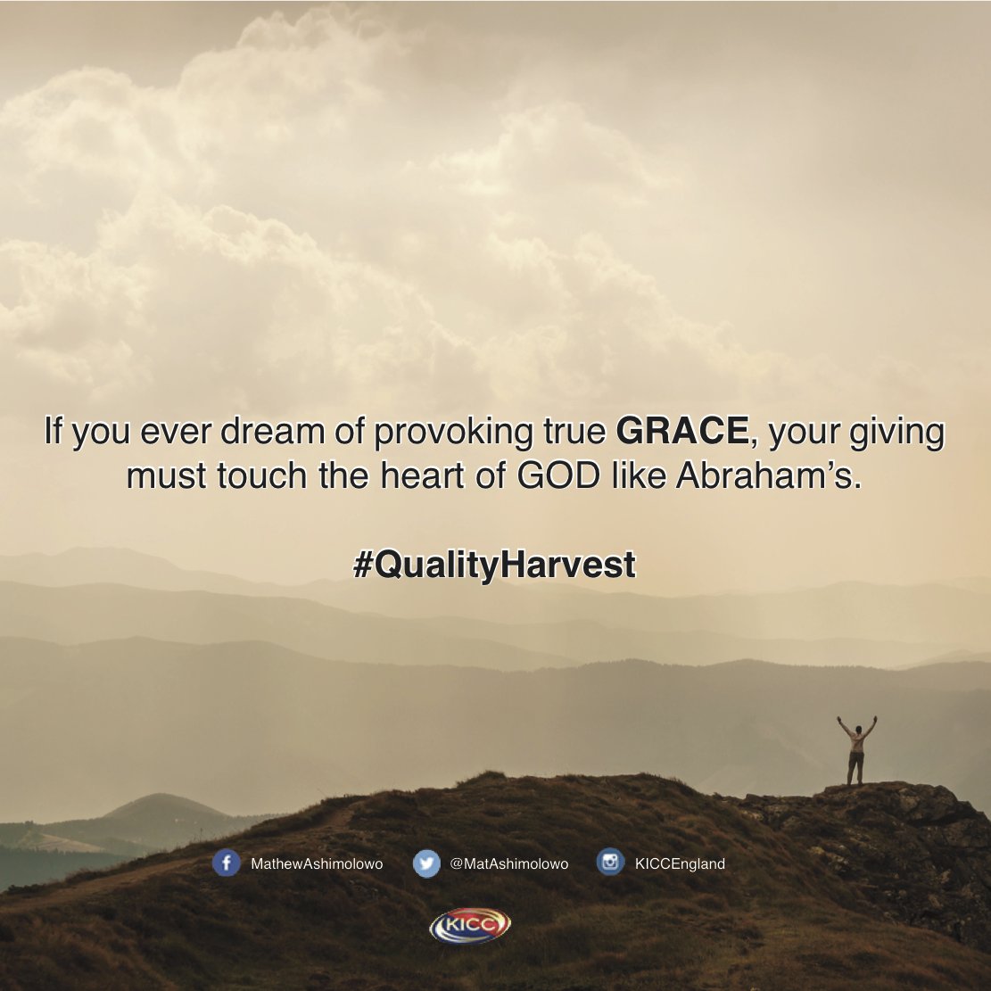 Give generously with a heart for GOD and you can expect a #QualityHarvest