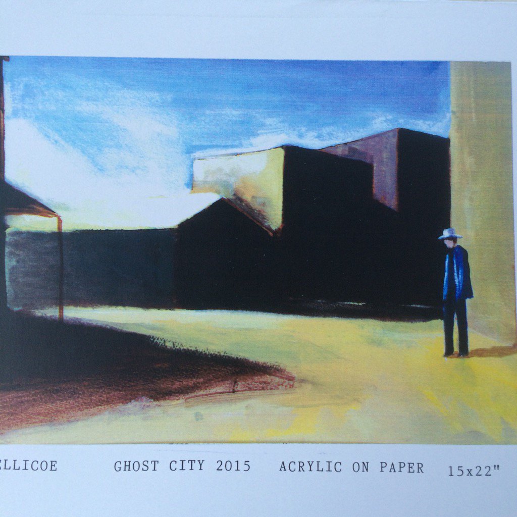 Ghost city      Acrylic.            It's from a Buck Jones film 1933 in Bodie in California CJ🎨