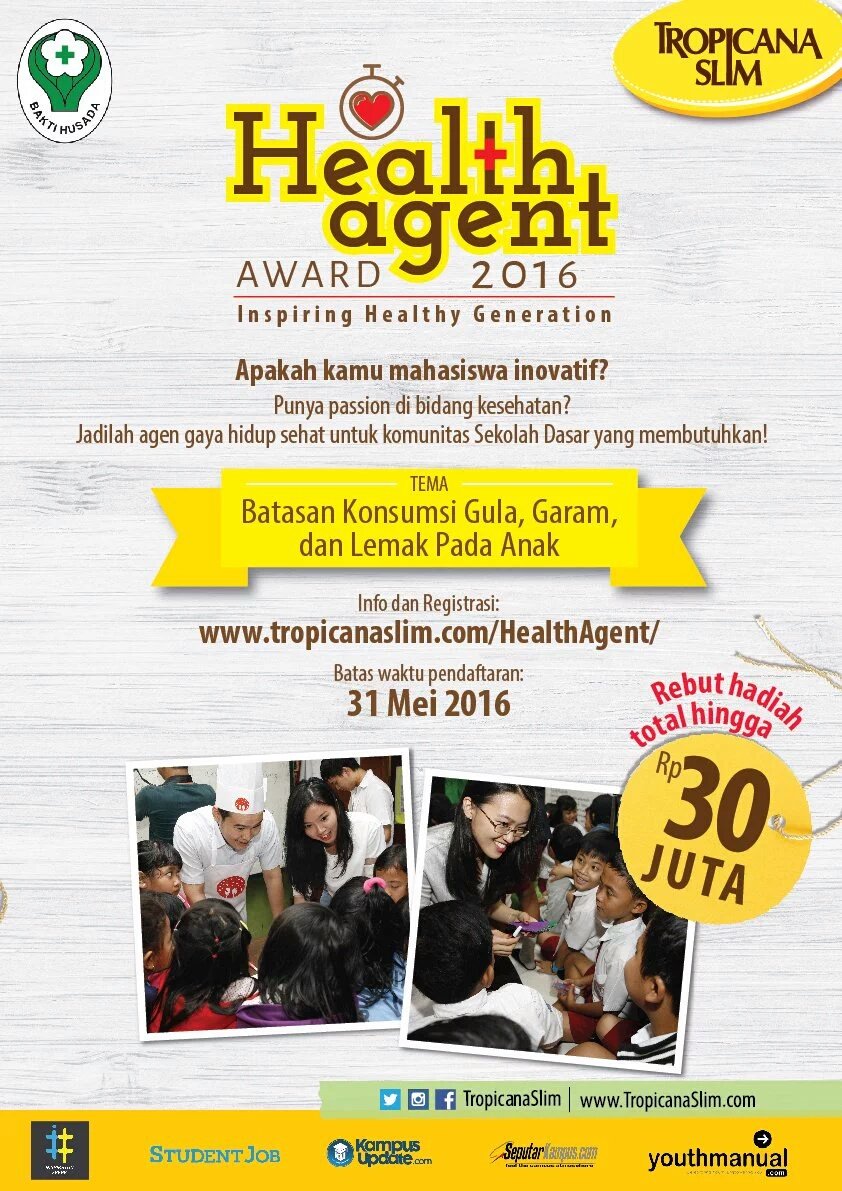 KampusUpdate's tweet photo. Kamu mahasiswa inovatif yang punya passion di bidang kesehatan? Daftar #HealthAgent Award 2016 yuk https://t.co/7BSotL01jN