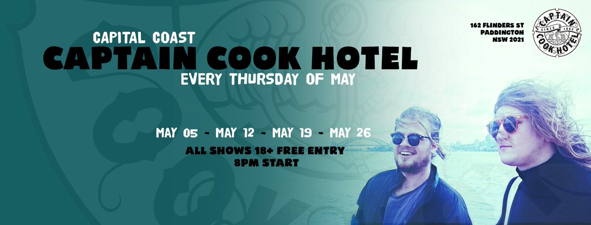 capcoastband's tweet photo. Come catch us every Thursday at the Captain Cook Hotel! https://t.co/bEMsGam8lx