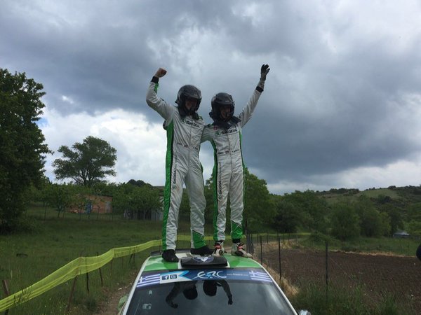 OpensTightens's tweet photo. #FIAERC @AcropolisRally 
'VENI VIDI VICI' 
The Winner takes it all! #FlatOutTrophy
.@ralfssirmacis @ArtursSimins https://t.co/vmcvLS8S1o