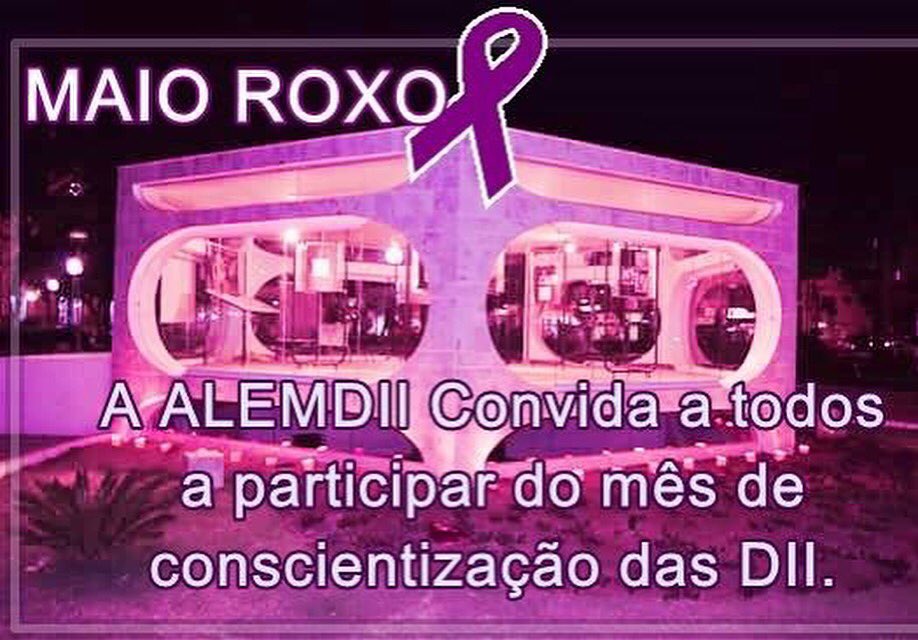 ALEMDIILESTEMG's tweet photo. MAIO ROXO!
Sensibilização Mundial sobre as Doenças Inflamatórias Intestinais (Crohn e Retocolite) #ALEMDII #DII https://t.co/XJcb136SGs