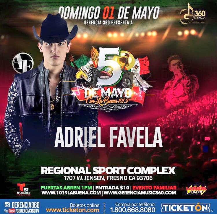 adriel_favela's tweet photo. Ya estamos listos Fresno hoy subimos a la tarima a las 8pm #tomennota #adrielfavela #fresno https://t.co/54iKiSxtoV
