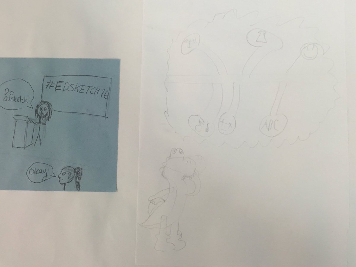 The start of #edsketch16 by my hub this morning....excited to see how it progresses!