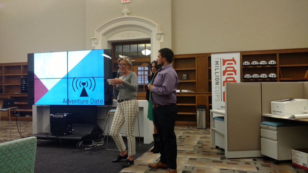 SUWWABQ's tweet photo. @AdventureDate had a new way to help couples plan great dates! @SUWWABQ #swwabq https://t.co/RoYbAWBECv