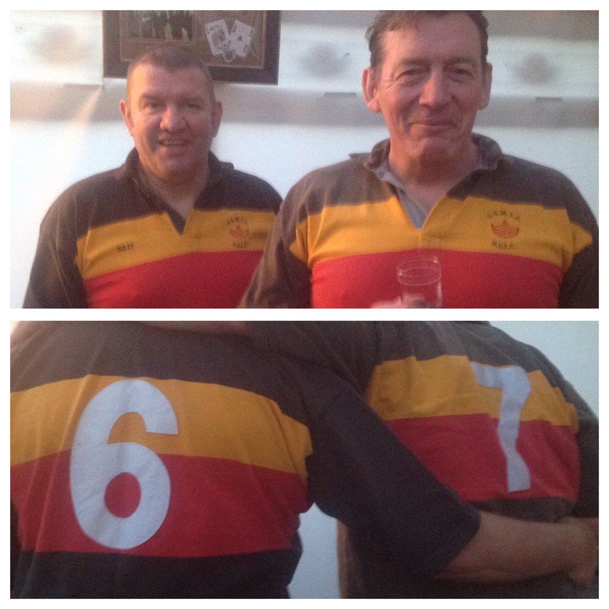 ShieldsRugby's tweet photo. Two club legends! Billy Bell (left) and Peter Martin (right). A few run outs next season...surely #SSMTC #STC #SSRFC https://t.co/veIdow5GO4
