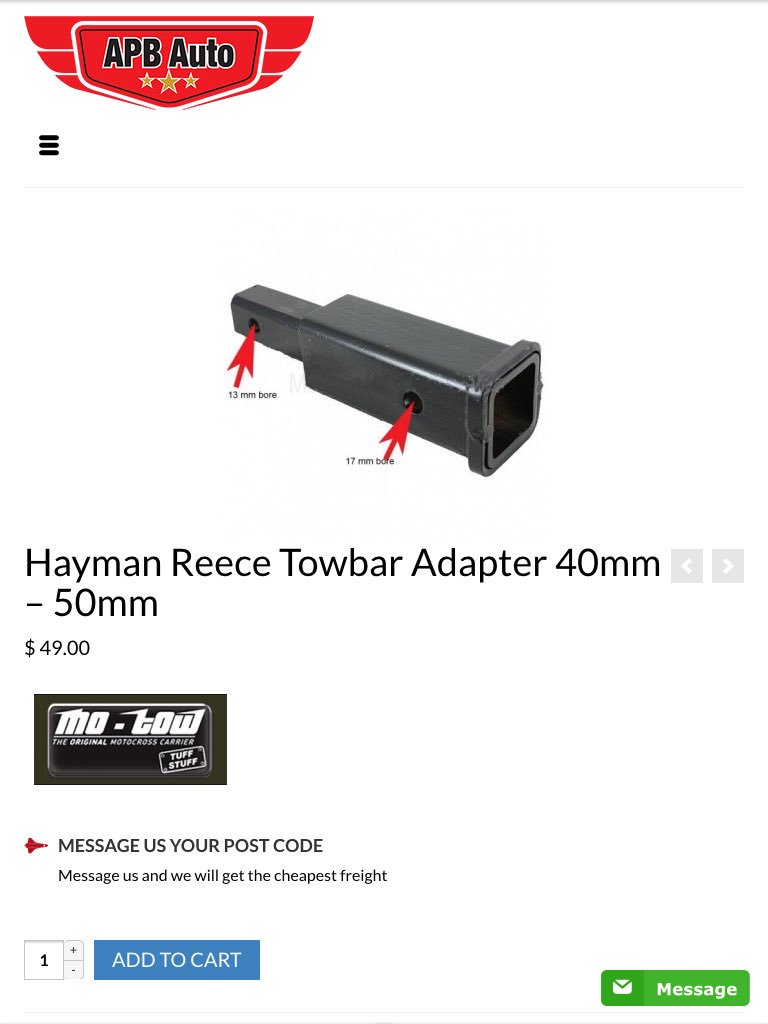 minibikes4u's tweet photo. We stock the best brands https://t.co/UP2Ap89uwO #towbar #apbauto #sale #motorbikes #motorcycles #minibikes #parts https://t.co/SQc3cG56kg