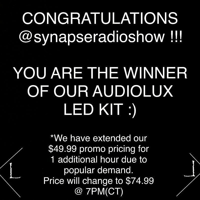 synapseradio's tweet photo. Wow, can't believe we won! Anticipating our #AudioLux lighting kits arrival. Get yours here: https://t.co/LBgpZPELex https://t.co/91c4k2EQoq