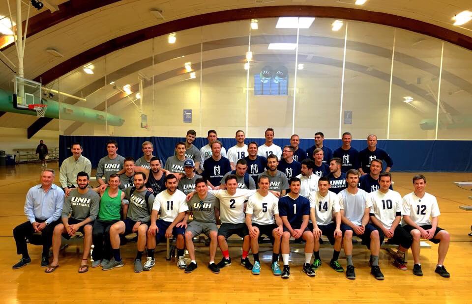 UNHMensVB's tweet photo. HUGE thank you to our awesome alumni who made it to the annual alumni match this past Saturday. PC: Daniel Todd https://t.co/oBvBzuvRsR