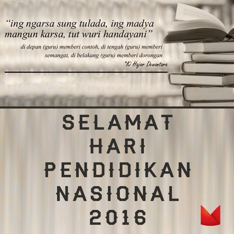 Selamat Hari Pendidikan Nasional, semoga lebih baik 😊