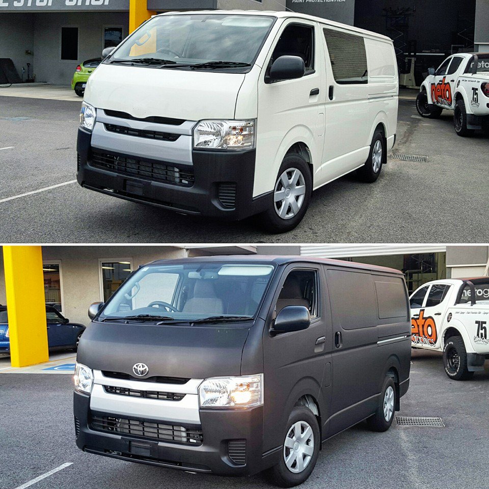 Neto_Graphics's tweet image. Full Toyota Hiace Vinyl Wrap completed by the Neto Graphics team in Perth #vinywrap