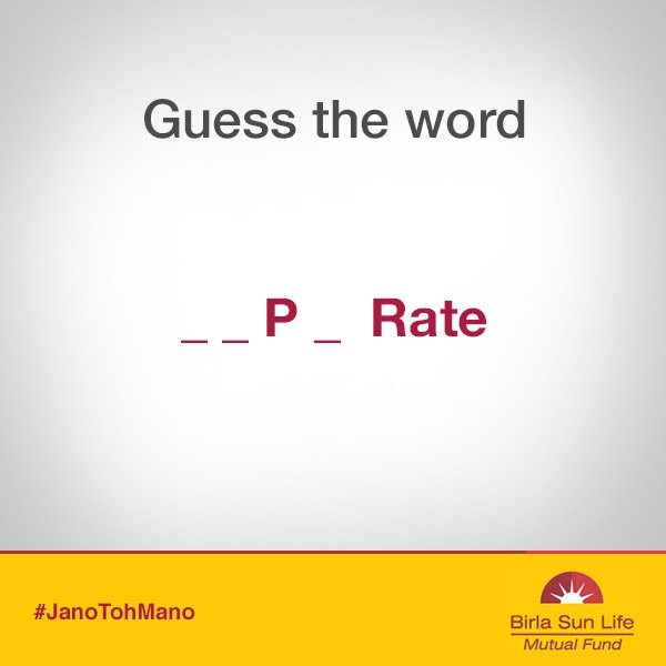 JanotohMano's tweet photo. Rate at which RBI lends money to commercial banks on the shortfall of funds? Guess the word #JanoTohMano https://t.co/srMeKMsyAJ