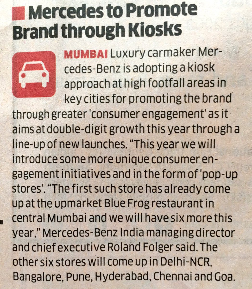 TheStoreHunt's tweet image. @MercedesBenzInd plans #PopupStores to promote brand! Need we say more! #PopupSpaces  #PopupSolutions #TheStoreHunt