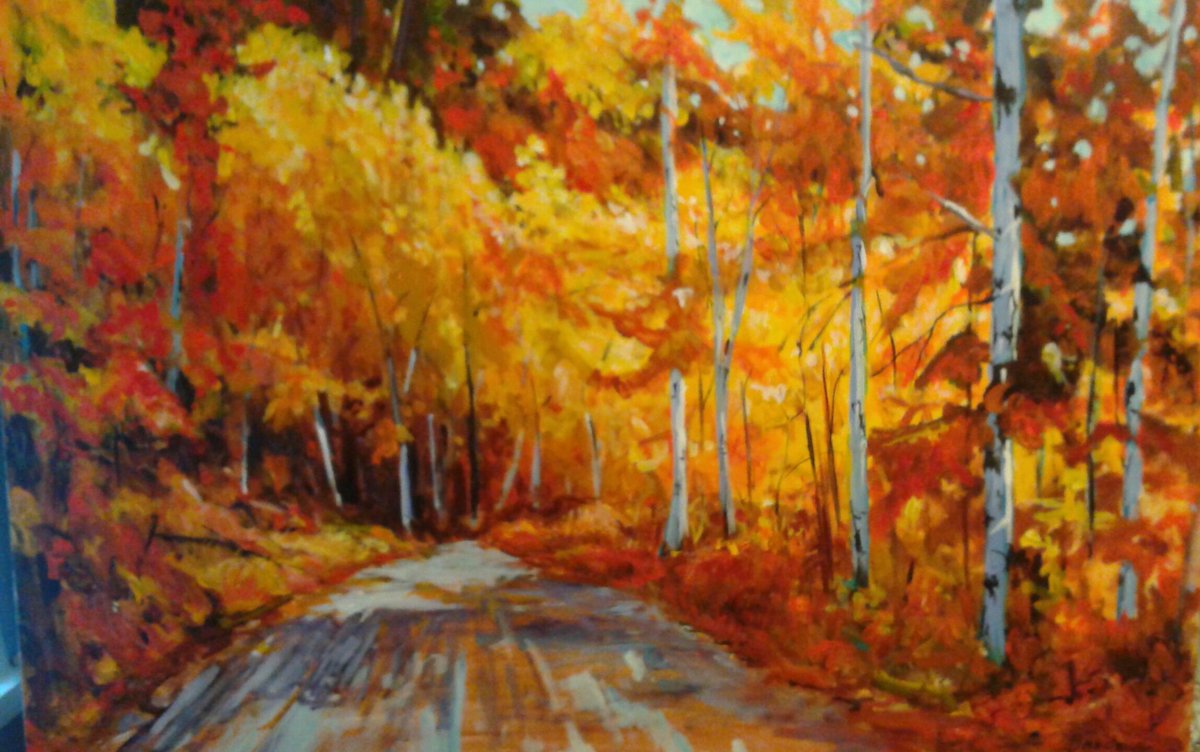 Autumn Colors , one of my latest painting. It is available at the Birthplace of BC GALLERY in Fort Langley.