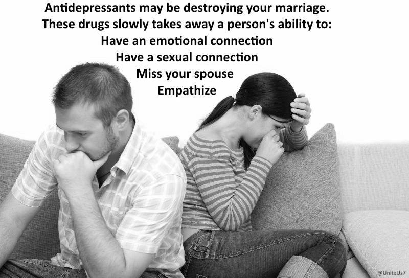 AprilMorford's tweet photo. Antidepressants may be destroying your marriage or relationship. #sicknotweak #endthestigma #imnotashamed https://t.co/USspC2cKj5