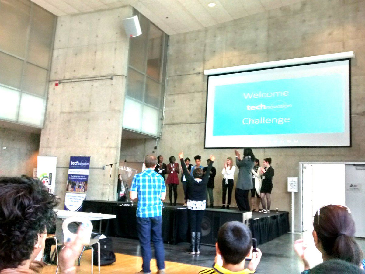technovationTO's tweet photo. Awesome time had by all @TechnovationTO Challenge Regional Pitch. Champs team Curlygirls! https://t.co/6oUX3pNacm
