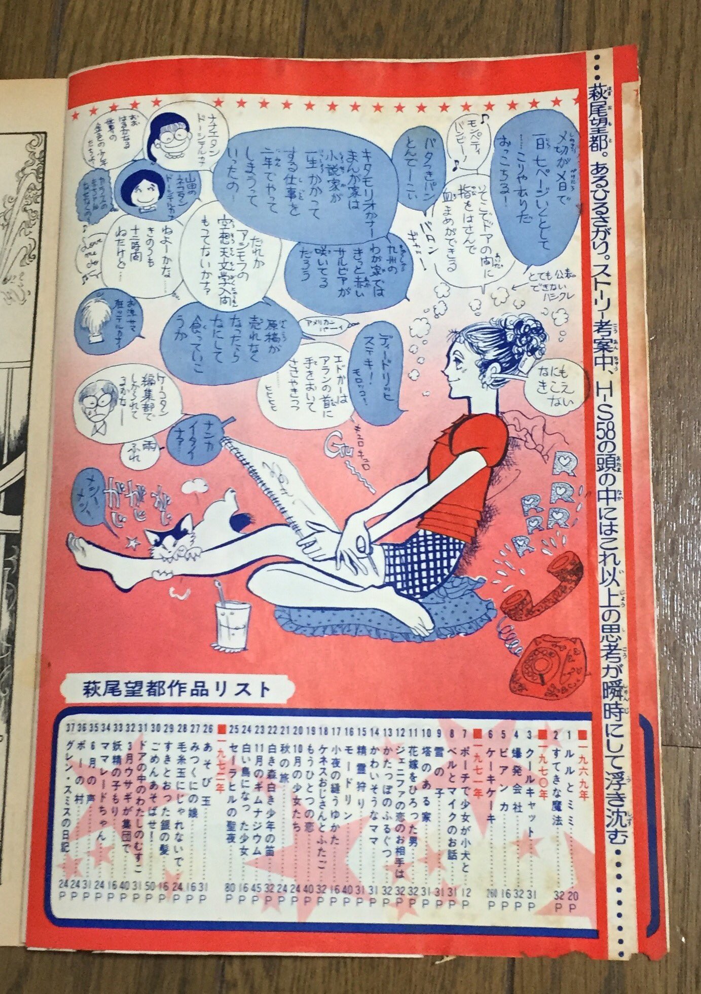 Junro Hoshika 烏丸 別冊少女コミック1972年8月号増刊フラワーコミックに かわいそうなママ 雪の子 塔のある家 が再掲されました これはその際併載された萩尾望都作品リスト こんな資料がマンガ誌に載るのを見たのは初めてで 驚きました ポー