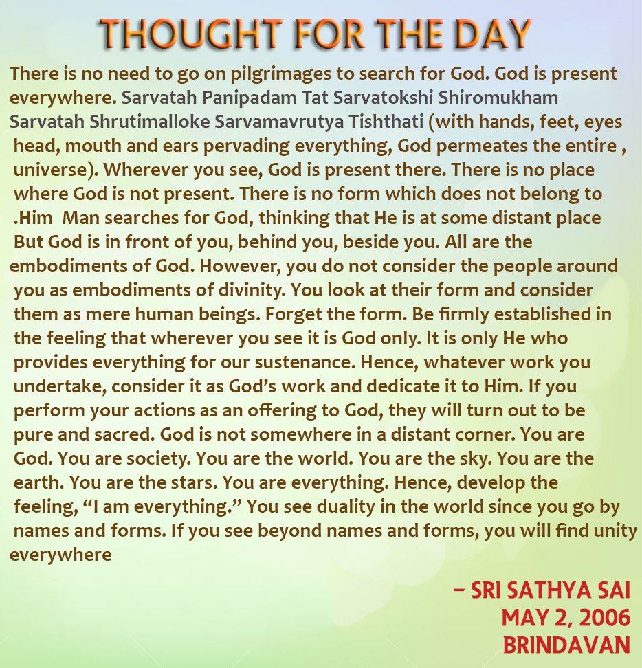 SaiWithStudents's tweet photo. Can we find God in Pilgrim centers?
#TFTD
This day That year. https://t.co/V3QMrEx22F