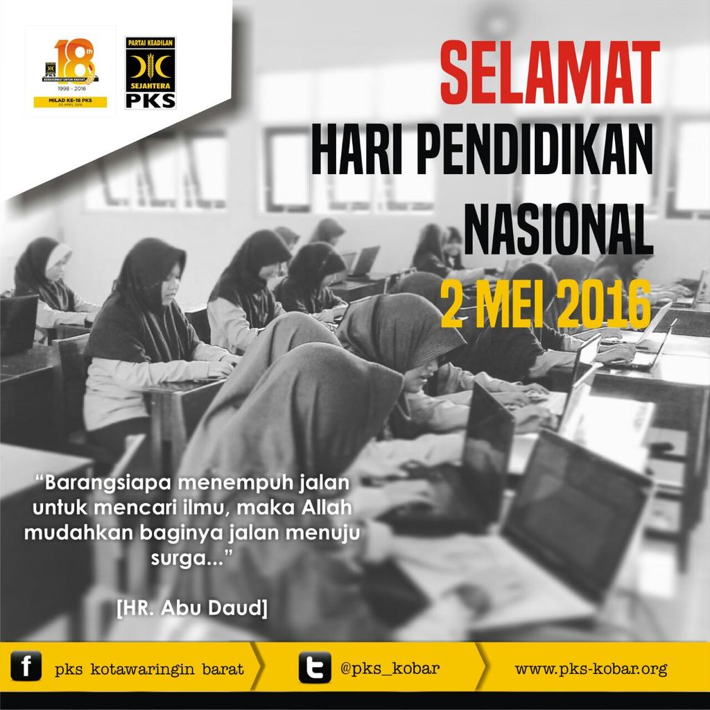 Selamat Hari Pendidikan semoga para Pendidik berhasil mencetak Generasi yang Berakhlaq mulia Aamiin