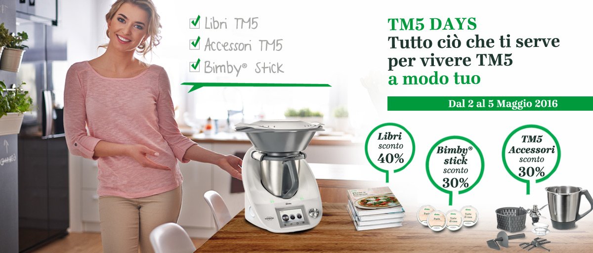 Nell'E-Shop #Bimby arrivano i TM5 Days! Scopri le offerte per vivere #BimbyTM5 a modo tuo: bit.ly/BimbyEshop