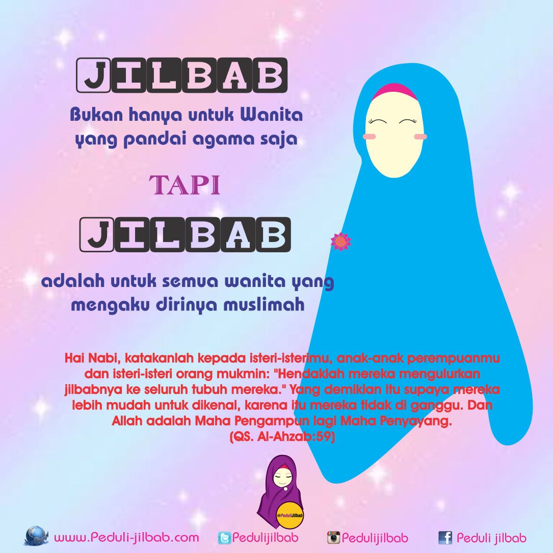 pedulijilbab's tweet photo. "Jilbab kewajiban semua muslimah. Bukan untuk wanita yang pandai agama saja" https://t.co/HABEOJTtGu