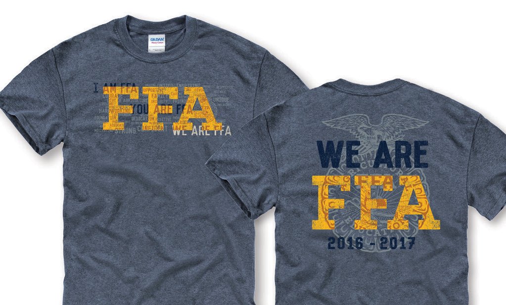 NationalFFA's tweet photo. I am FFA. You are FFA. #WeAreFFA
Shop FFA unveiled the FFA 2nd Annual Tee! 
Get yours now: https://t.co/i0Cjs8cdNI https://t.co/HCMrKWvkId