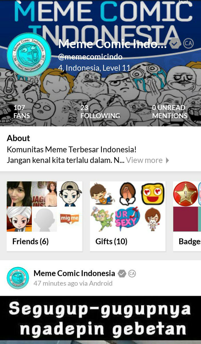 Meme Comic Indonesia On Twitter Live Chat Mimin Yuk Add Migme MCI