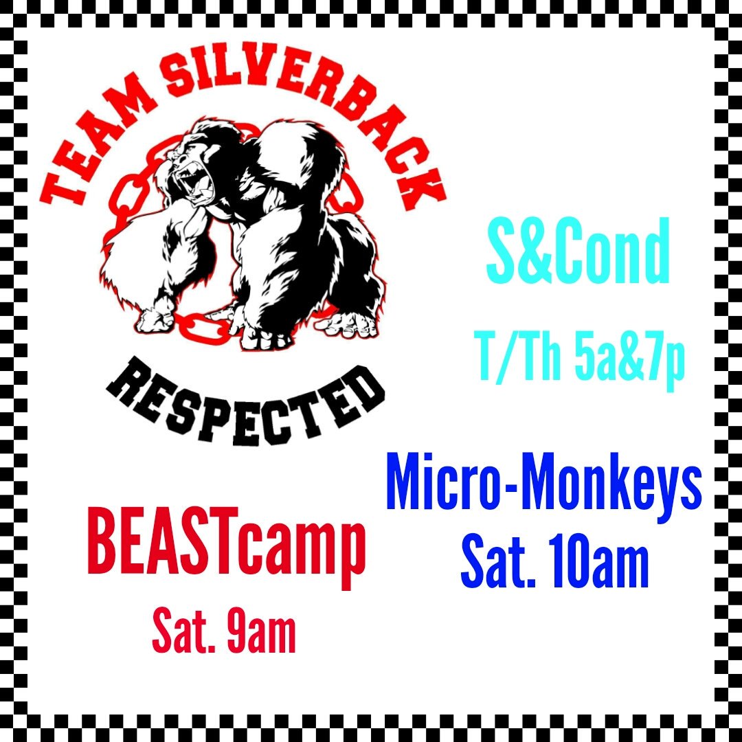 SilverbackHersh's tweet photo. New schedule for my classes. #teamsilverback #kidsfitness #bootcamp https://t.co/CMhRhG57pI