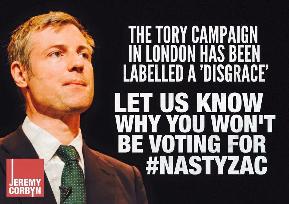 ForTheMany2020's tweet photo. The Tory campaign in London has been labelled a 'disgrace'. Let us know why you *won't* be voting for #NastyZac. https://t.co/RRXHaBepLR