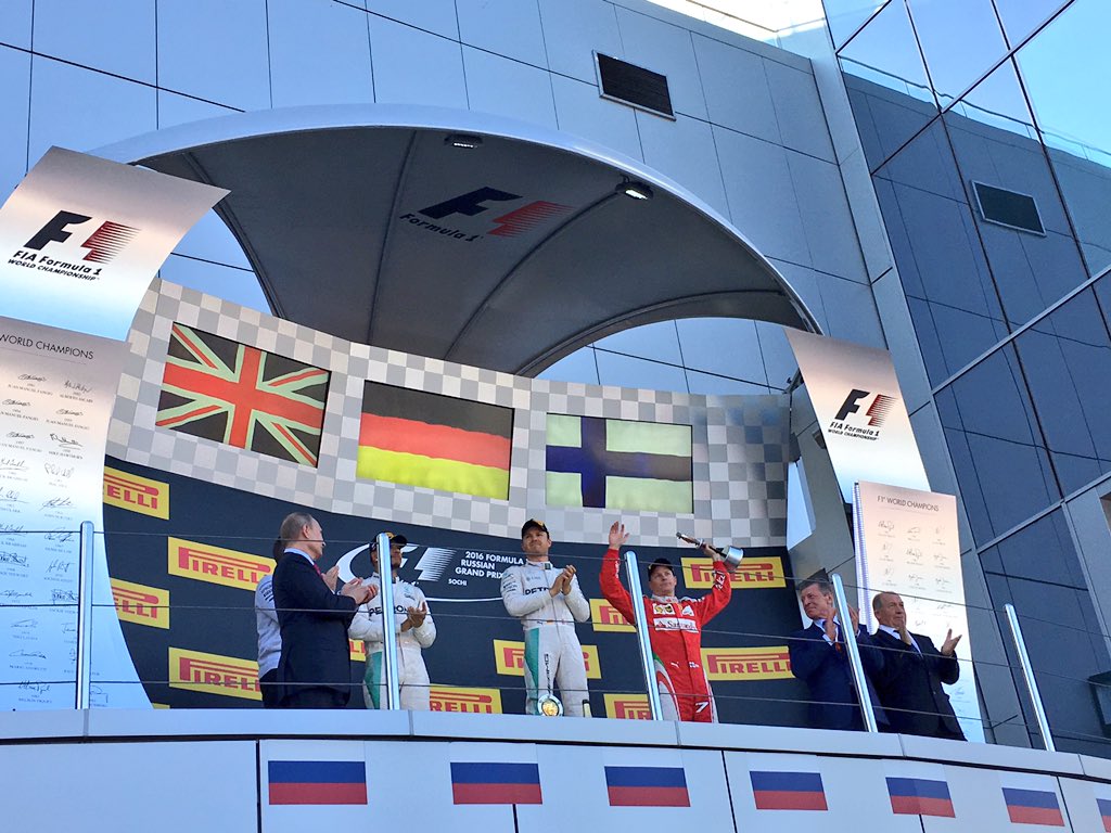 UPS's tweet photo. #Kimi7 took @ScuderiaFerrari's 700th podium today at the #RussianGP, placing third. #F1 #ForzaUPS https://t.co/i3af7JYDP9