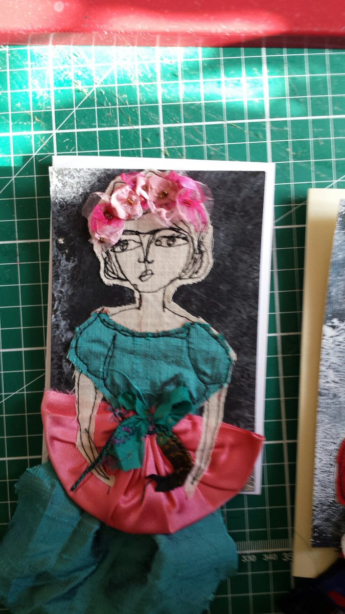 Pink roses in her hair