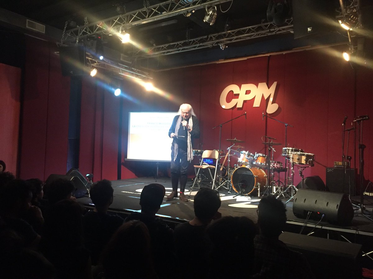 CPMmilano's tweet photo. Inizia ufficialmente la #cpmopenweek. Ad aprire Franco Mussida e i CPM Drum Bomb. Streaming https://t.co/KtsXQZzKeH https://t.co/bqJHNtBRVE