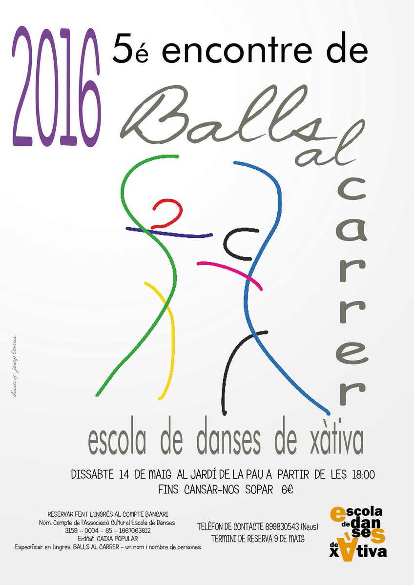 Ultima setmana per fer l´ingres per a #Ballsalcarrer16 #Vine a la #Festa #Balla #Canta #Postisses #Folklore #Xativa