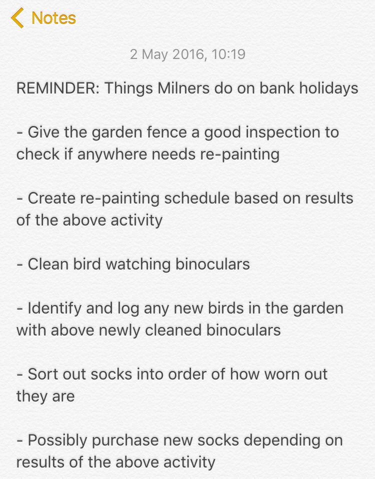 BoringMilner's tweet photo. My Dad just sent me this. Us Milners have a proud tradition of bank holiday activities. https://t.co/a8FMikzXRP