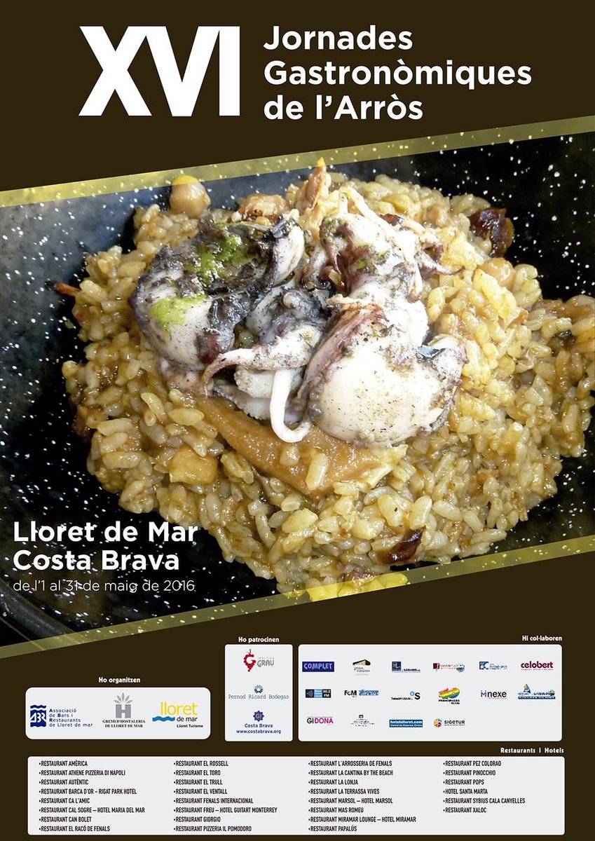 lloretmuchomas's tweet photo. Ya han empezado las #JornadasGastronómicasDelArroz, no te pierdas esta experiencia gastronómica en #LloretDeMar! 🍚🍤 https://t.co/Iq9zJanGuq
