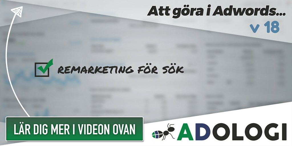 Visste du att man kan använda remarketing för sök också?
ow.ly/4nepsE