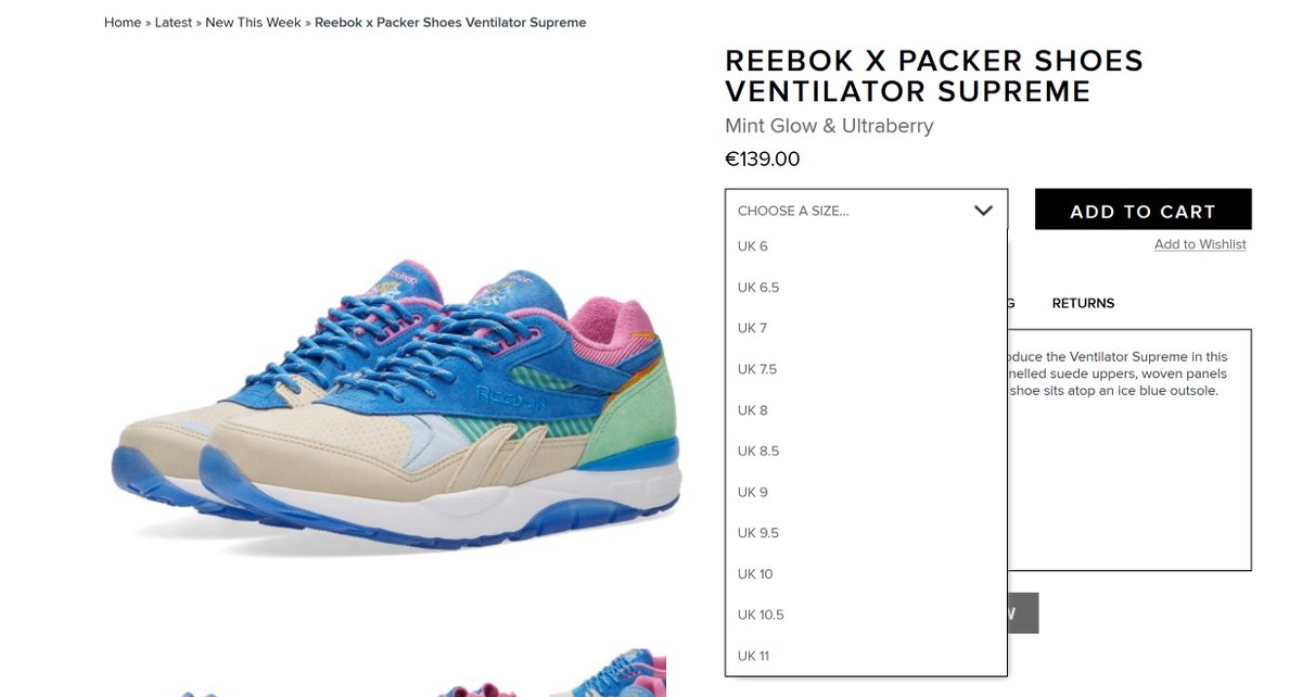 reebok x packer shoes ventilator