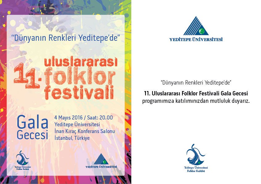 Kulübümüz tarafından 11.si düzenlenecek olan folklör festivalimizde sizleri de aramızda görmekten mutluluk duyarız!