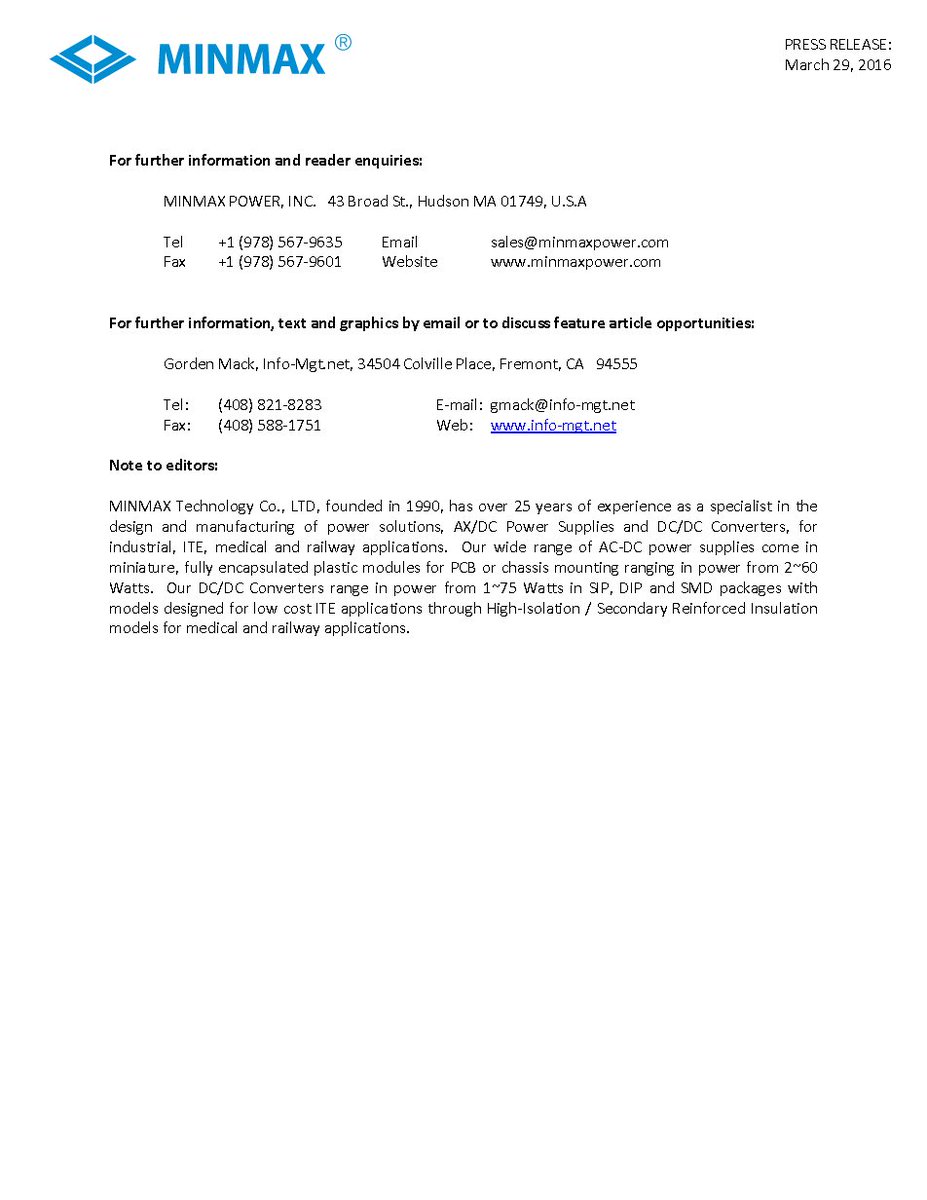 minmax_power's tweet image. New 15 Watt Wide 2:1 and Ultra‐Wide 4:1 Input DC‐DC Converters in a Tiny 1x1 Inch Package.