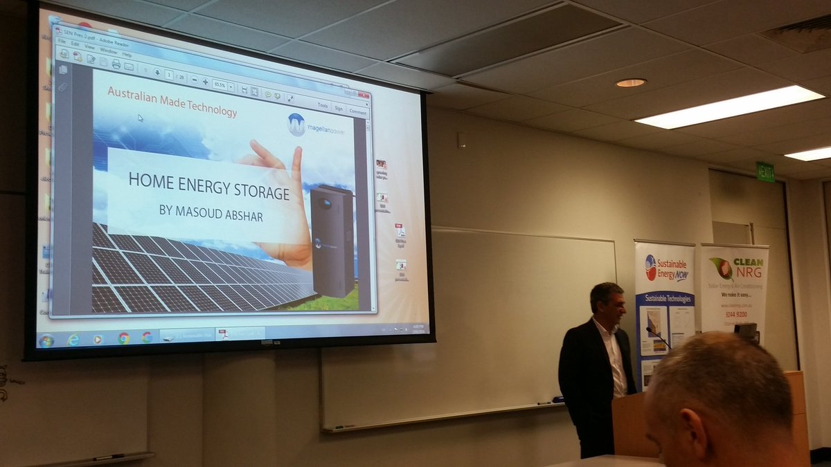 matteovinci's tweet photo. #sustainableenergynow @CentralInstTech home #energystorage #magellanpower #cleannrg #cleanenergy #batteries #perth https://t.co/PeDSCmZwrI