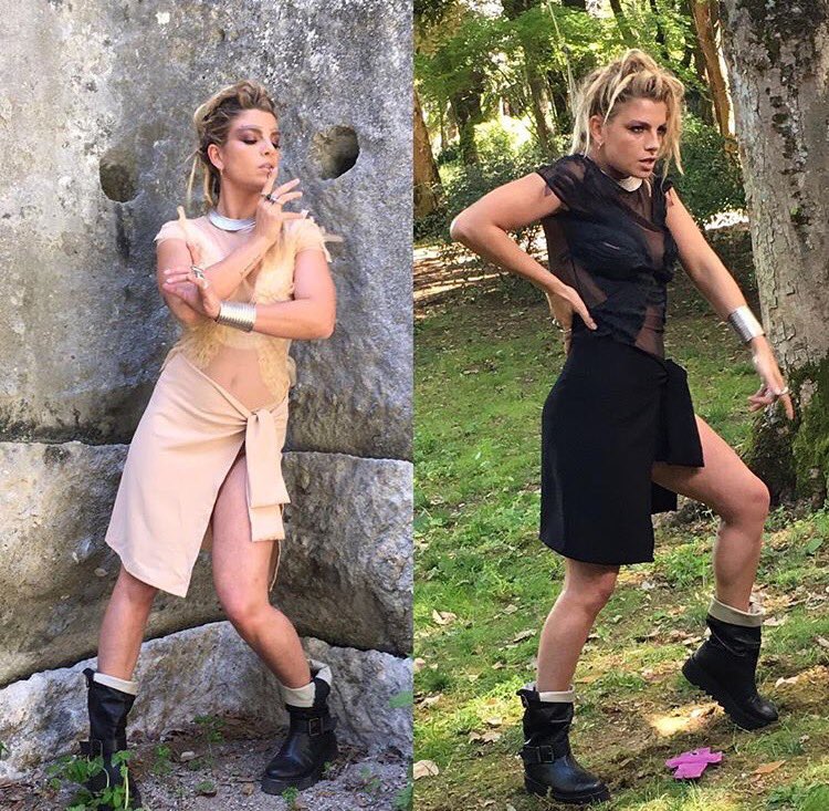ef_brand's tweet image. @MarroneEmma wore two bodysuits from #SpringSummer16 for her new song #ilparadisononesiste #ELISABETTAFRANCHI