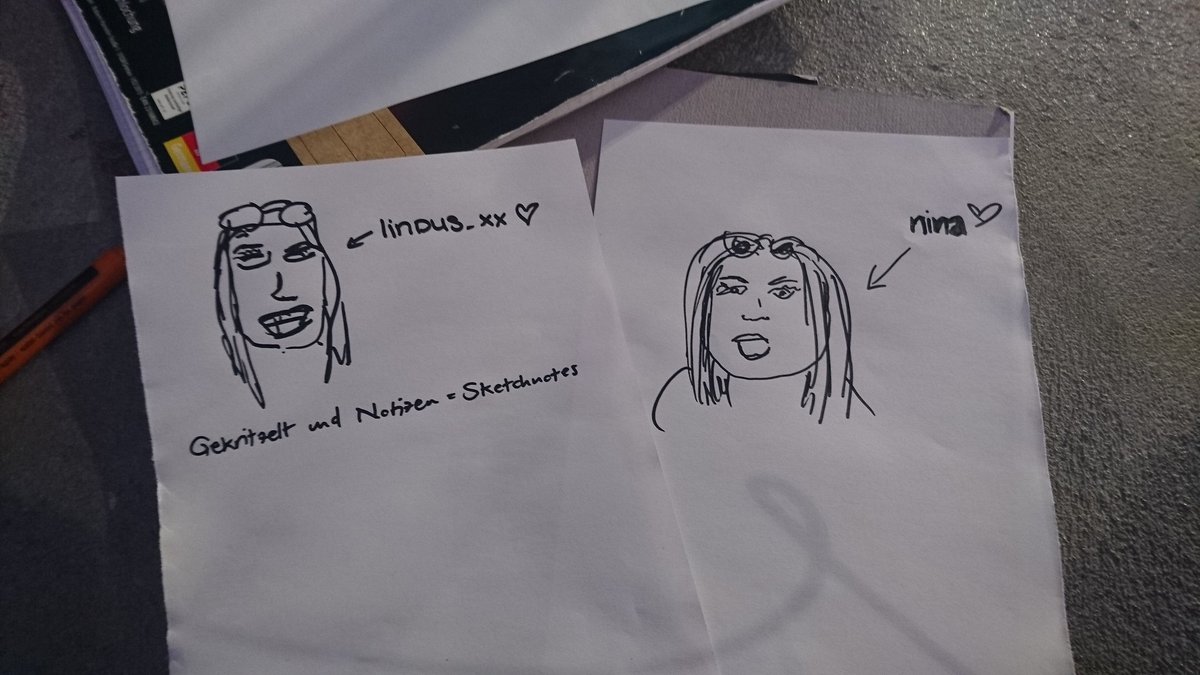 iam_ninam's tweet photo. Zeichnen? Kann ich... noch nicht! #rpTEN #sketchnotes #neuland #mtp #onkomm @lindus_xx https://t.co/rUswWtZAli
