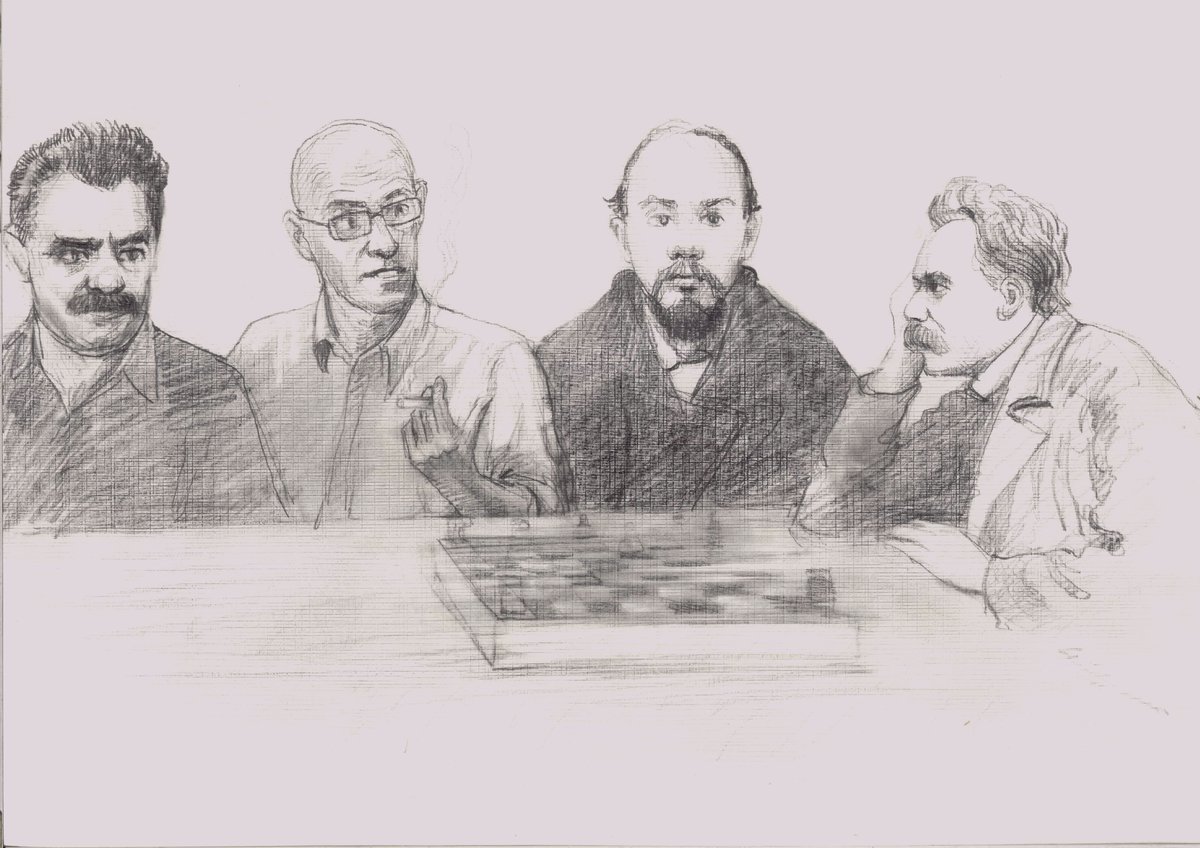 occupy2300's tweet photo. Zahid Mayo’s illustration for Naked Punch Review's interview with David Graeber. Forth-coming in May. @davidgraeber https://t.co/ZapE2pNSiE