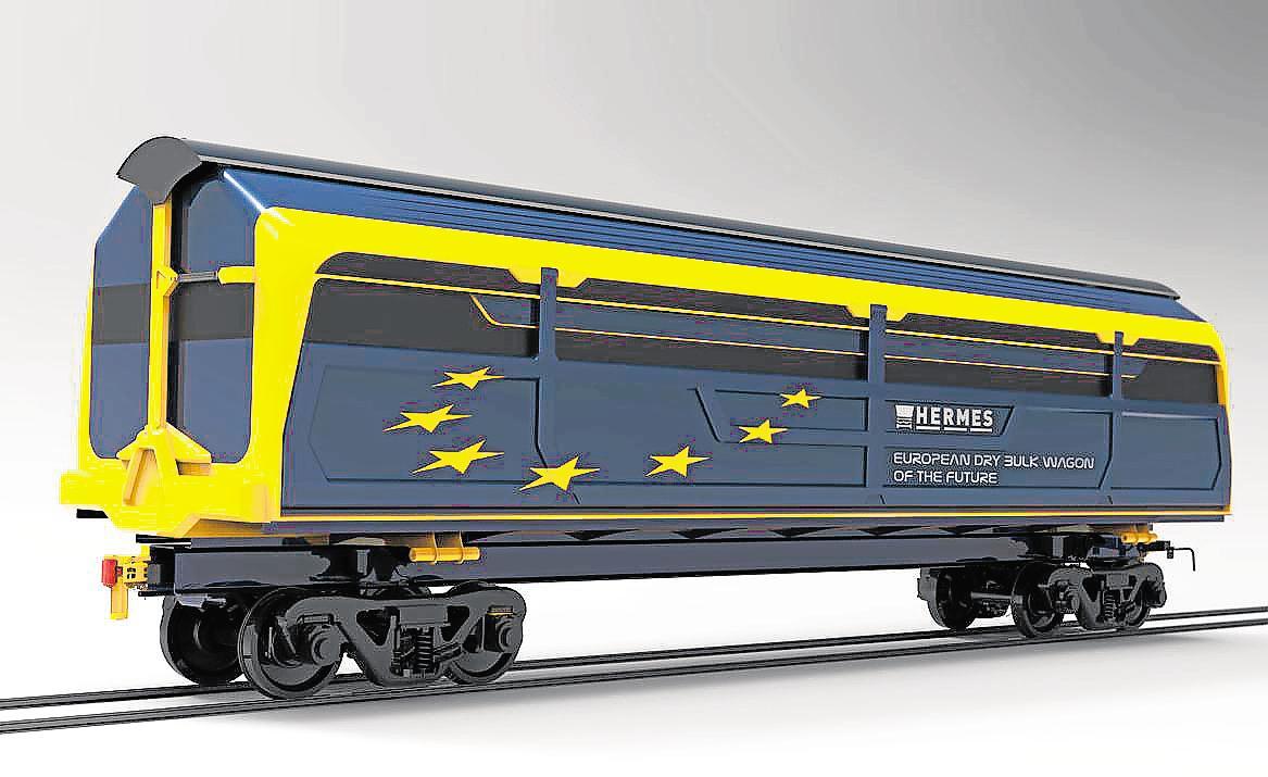 PortdeBarcelona's tweet photo. Catalunya diseña futuro vagón europeo para transporte de sólidos a granel @LaVanguardiaCAT https://t.co/PIiShpj6YJ https://t.co/k4IuK77CQn