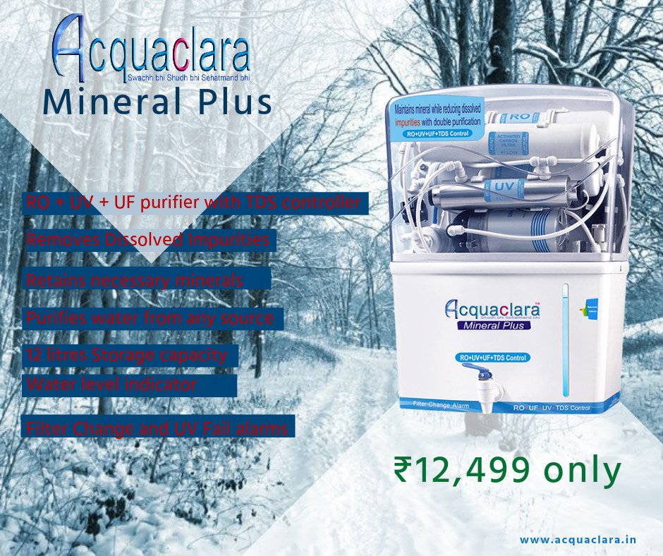 Acqua_cl's tweet photo. ₹3500 OFF on Acquaclara Mineral Plus #waterpurifier https://t.co/lpvcaS9tH5 https://t.co/omEQprWoZa
